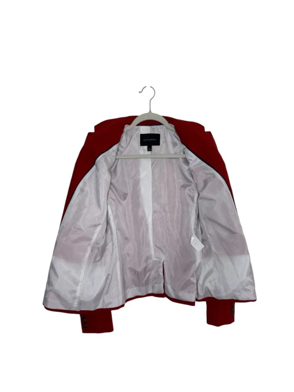 Banana Republic Factory Wool Blend Blazer Jacket 2 Button Womens Red 8